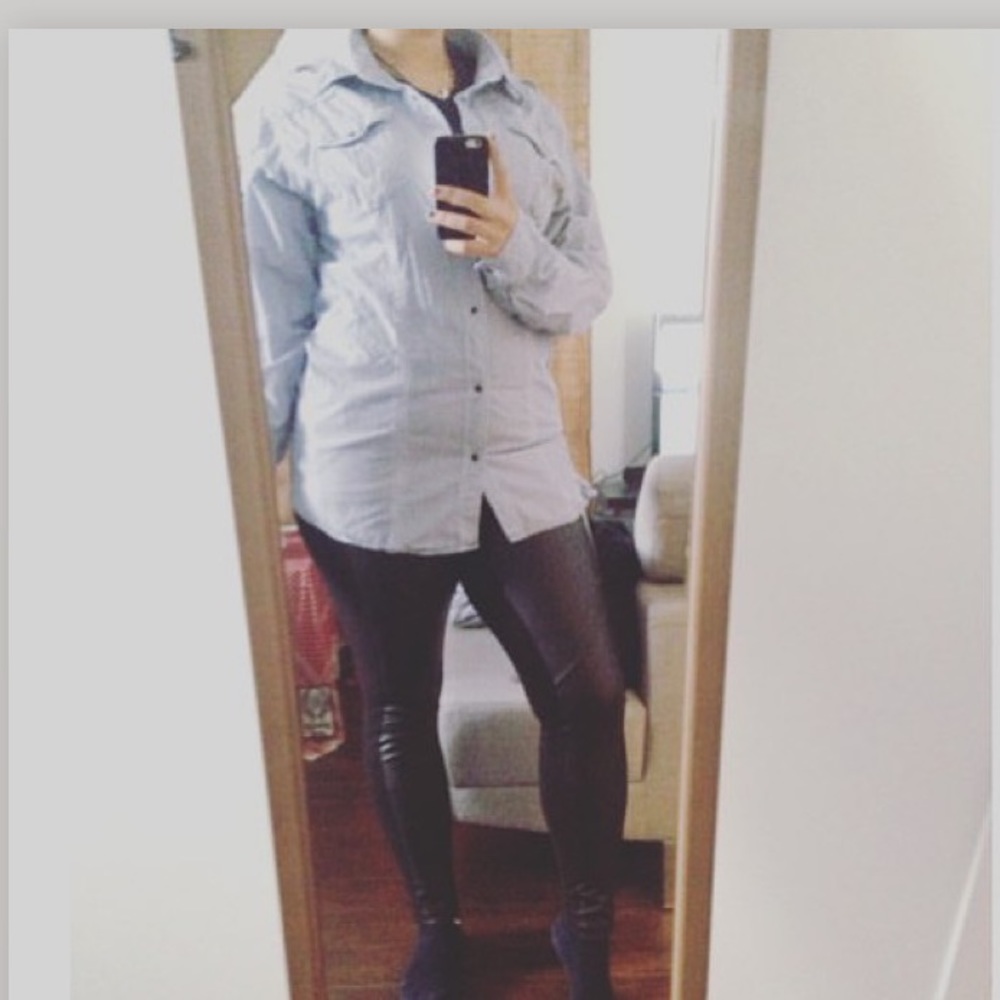 Long sleeved button up shirt